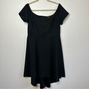Charlotte Russe Plus Size Black Off The Shoulder Mini Dress Size 2X
